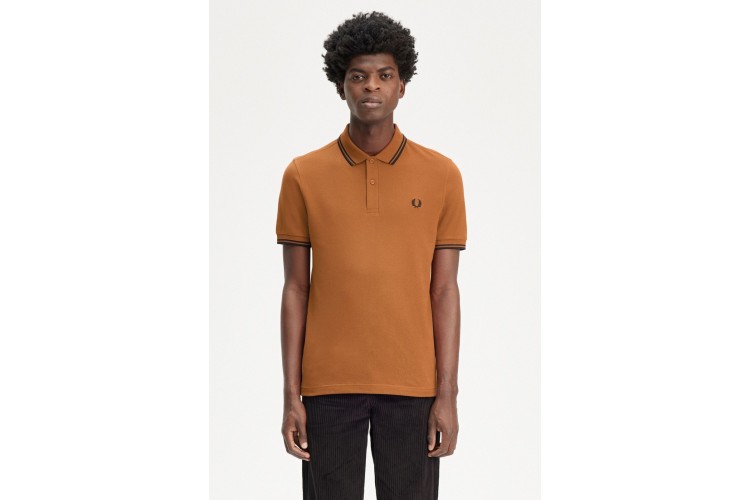 Fred Perry M3600 Marmalade/Black/Black Polo - W94