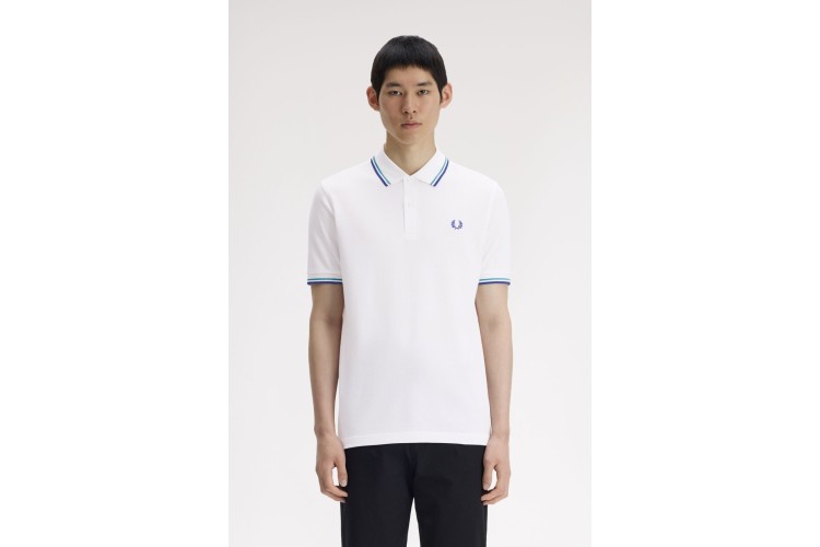 Fred Perry M3600 SnowWhite/DeepMint/SohoEclipse Polo - 94A