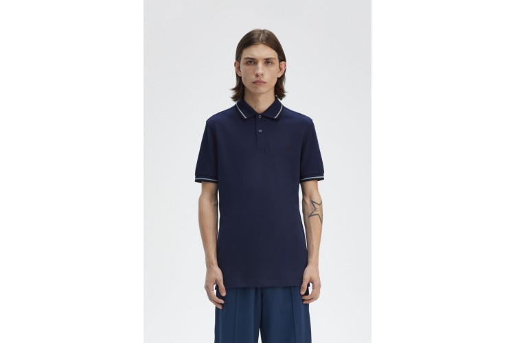Fred Perry M3600 TennisBlue/SilverBlue/Navy  Polo - Y21