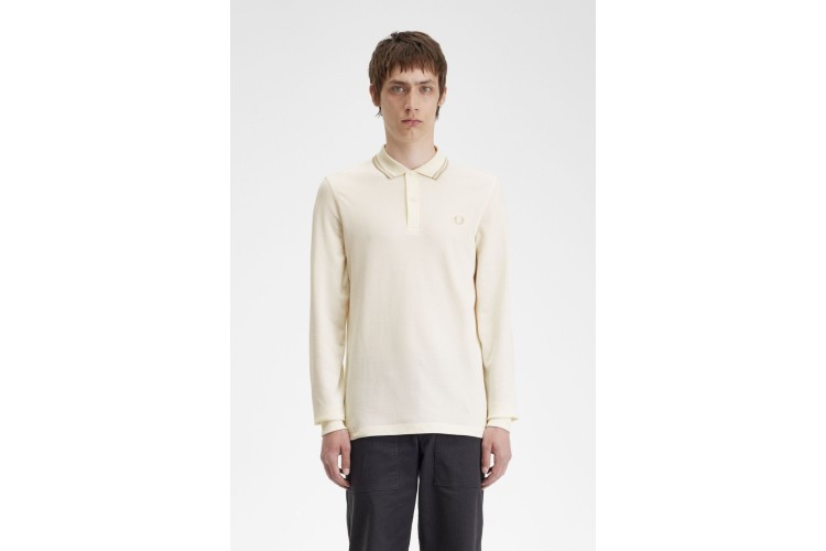 Fred Perry M3636 Ecru/Oatmeal/Oatmeal L/S Polo - U82