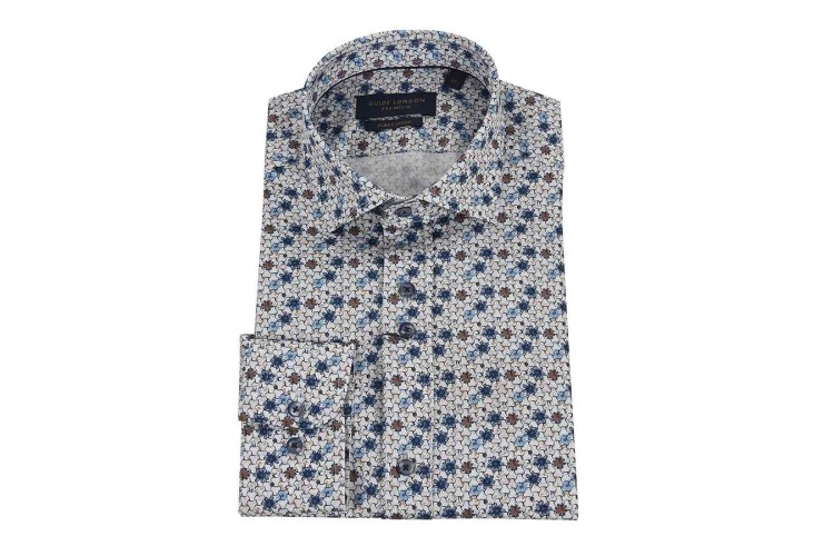 Guide London LS76825 L/S Printed Shirt - Multi