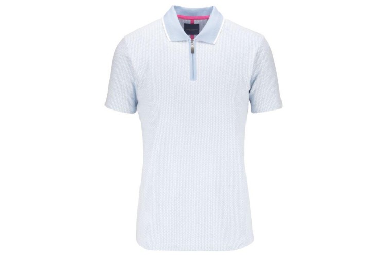 Guide London SJ5706 S/S Cotton Polo Shirt - Sky/White