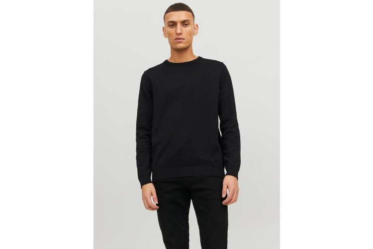 Jack & Jones Basic Knit Crew Neck - Black