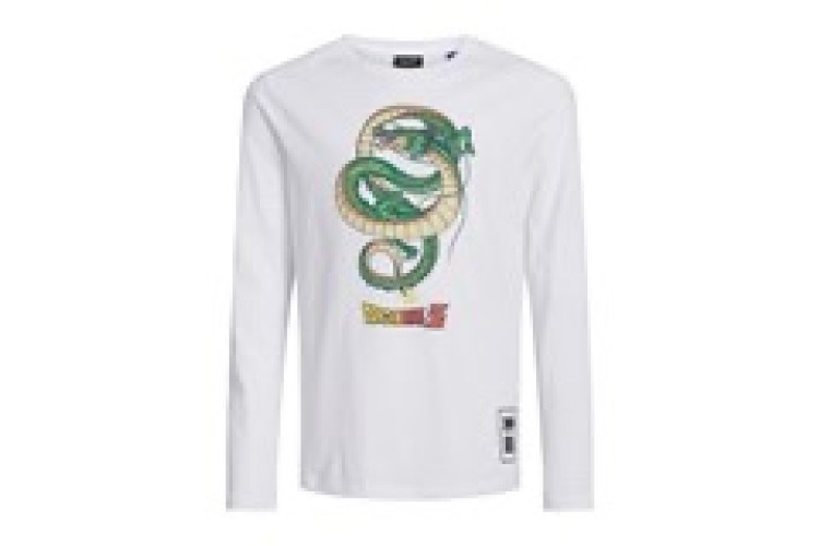 Jack & Jones Boys Dragon Ball Z L/S T-Shirt - White