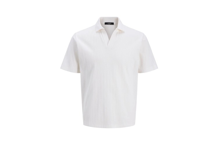 Jack & Jones Rib Polo - Cloud Dancer