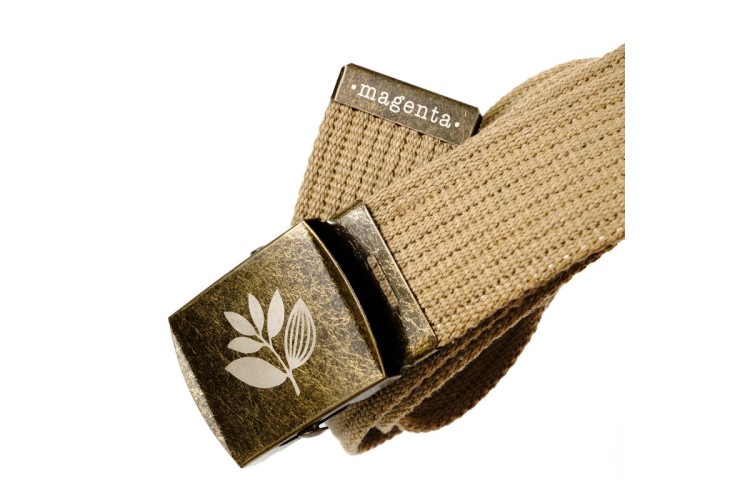 Magenta Plant Clip Belt - Beige