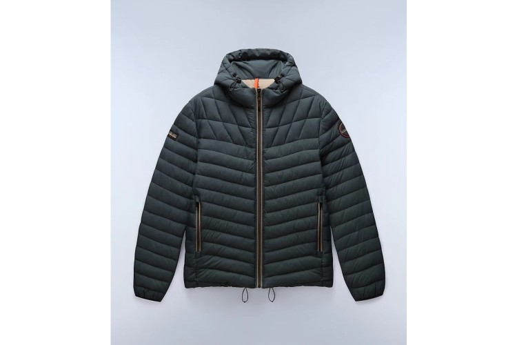 Napapijri Lapaz Hooded Puffer Jacket - Green Urban