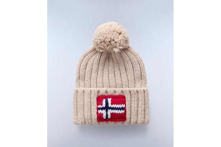 Napapijri Semiury 5 Bobble Beanie - Beige Dimity