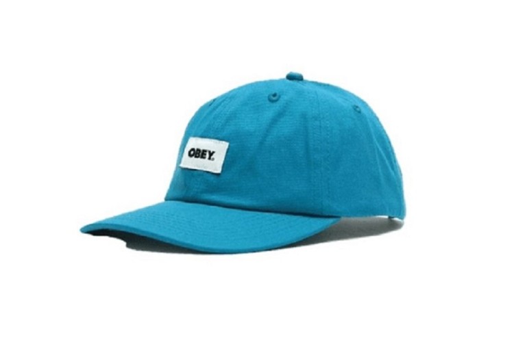 Obey Bold Organic 6 Panel Strapback Cap - Blue Sapphire