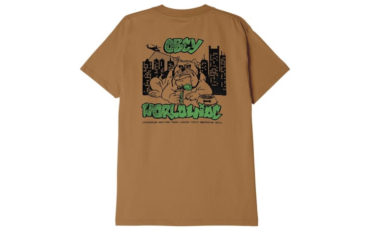 Obey City Watch Dog S/S T Shirt - Brown Sugar