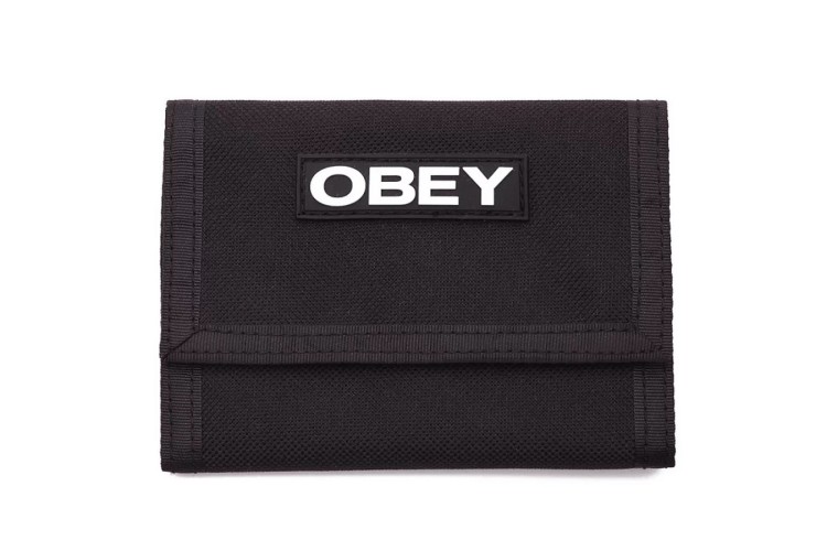 Obey Commuter Tri-Fold Wallet - Black