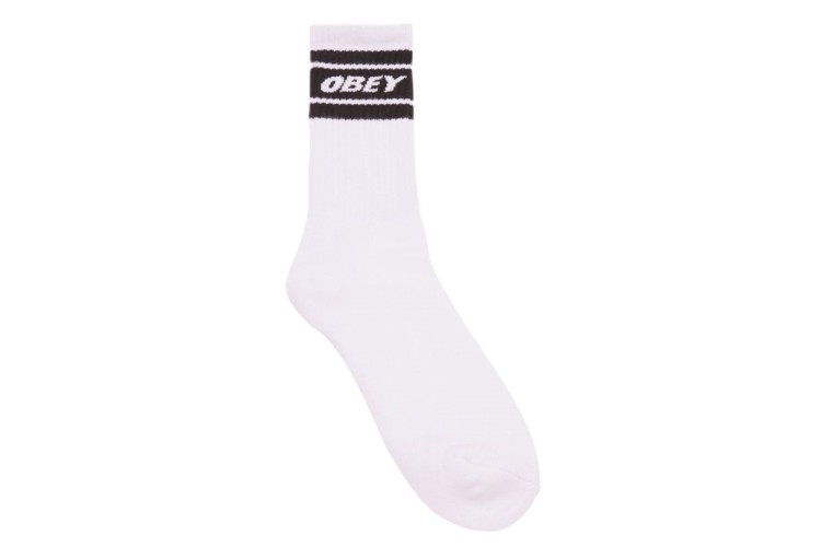 Obey Cooper II Socks (UK 7/11) - White/Black