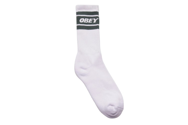 Obey Cooper II Socks (UK 7/11) - White/Dark Cedar