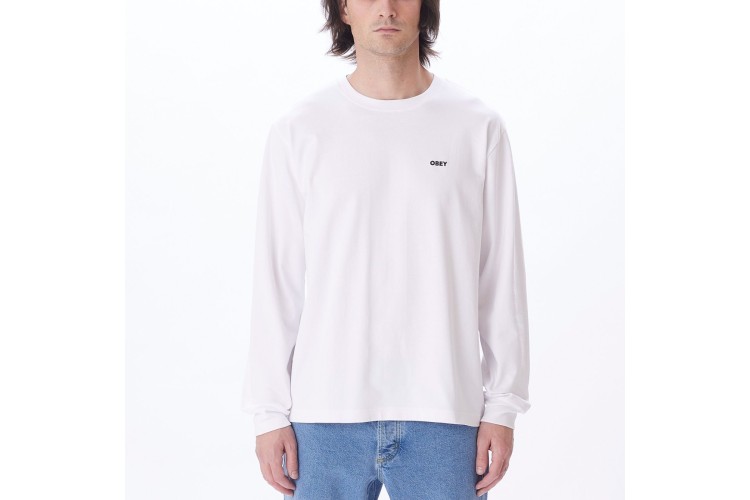 Obey Established Works Bold L/S T-Shirt - White