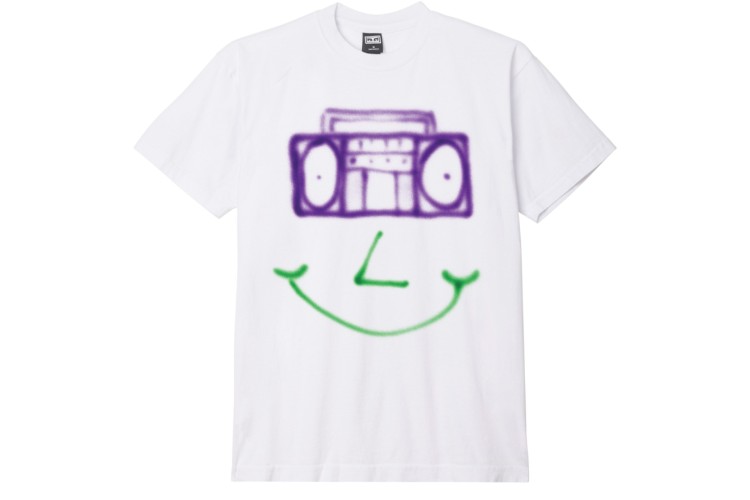 Obey Happy Boombox H/Weight S/S T-Shirt - White