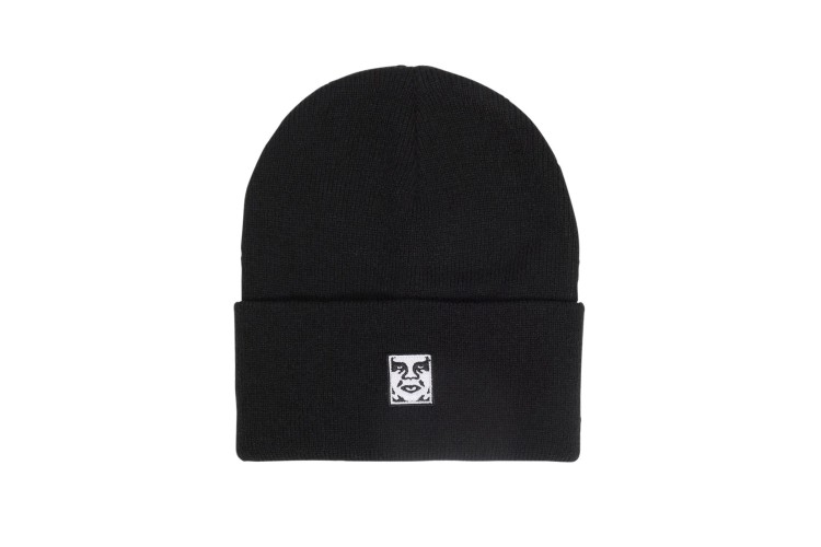 Obey Icon Patch Cuff Beanie - Black