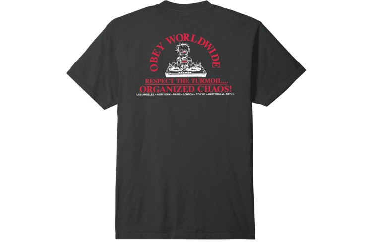 Obey Organized Chaos S/S T-Shirt - Black
