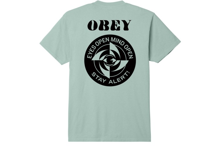 Obey Stay Alert S/S T-Shirt - Pigment Surf Spray