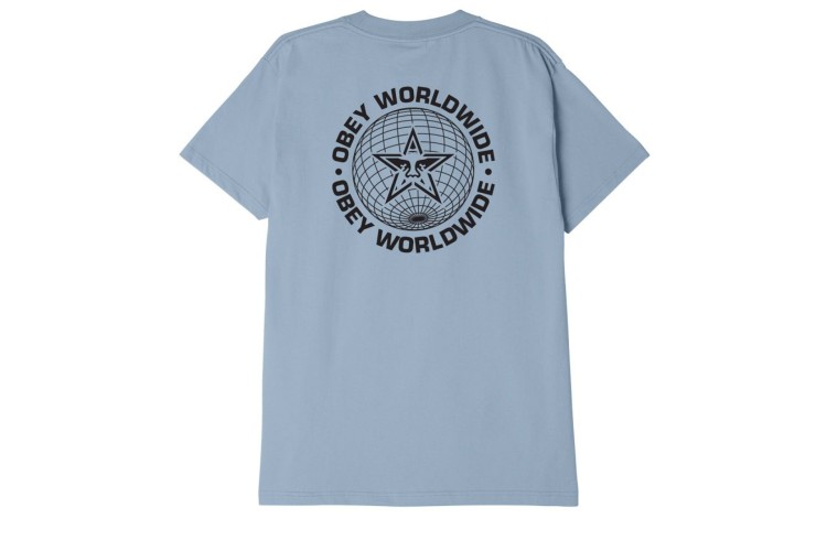 Obey Worldwide Globe S/S T Shirt - Good Grey