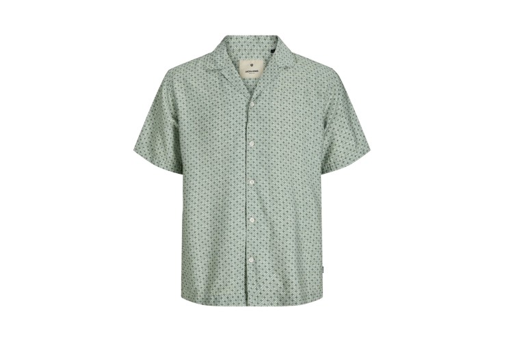 Only & Sons Lincoln Print Resort S/S Shirt - Hedge green