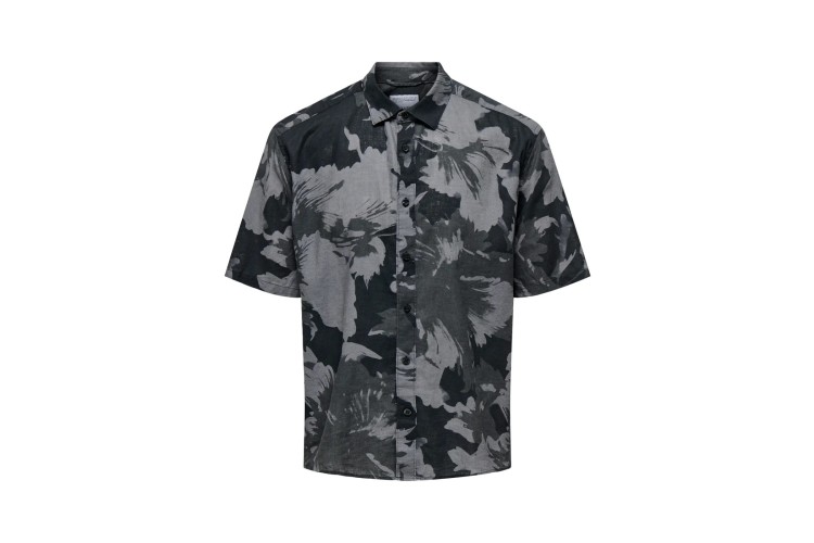 Only & Sons Onscaiden Life Printed S/S Shirt - Black/Swirls