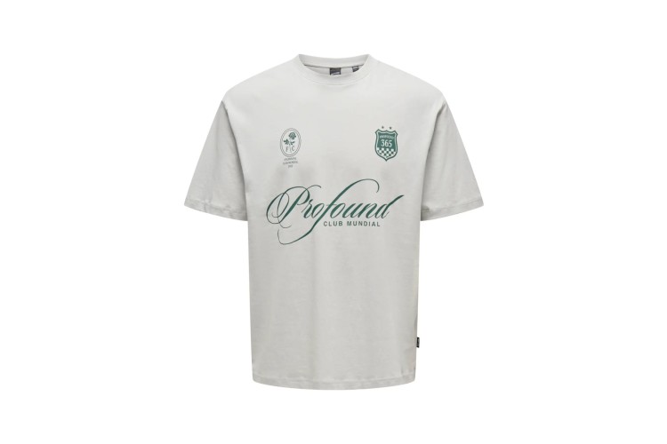 Only & Sons Onskeane Printed T-Shirt - Gray/Profound