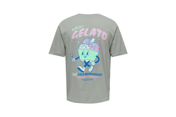 Only & Sons Onskeane Printed T-Shirt - Limestone/Gelato