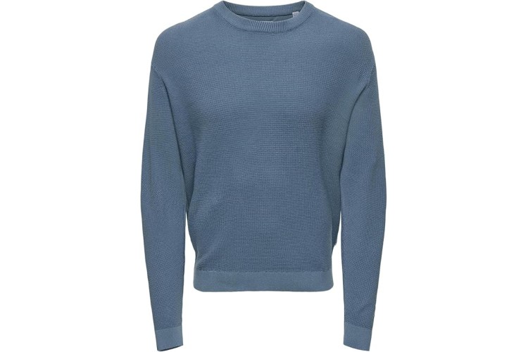 Only & Sons Onstony DS12 L/S Waffle Crew Knit - Spring Lake