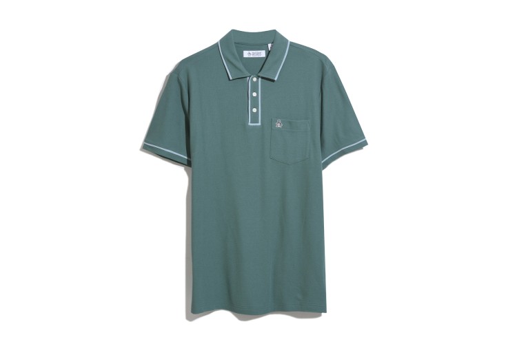 Penguin Earl Piq Sticker Polo - Sea Pine