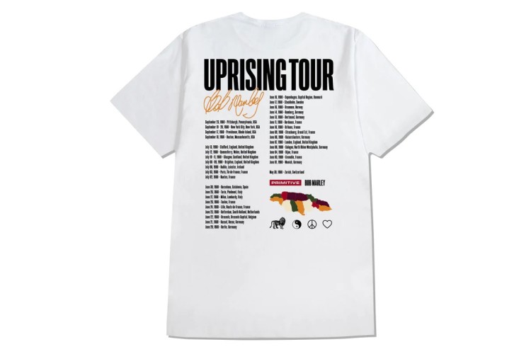 Primitive Bob Marley Uprising T-Shirt - White