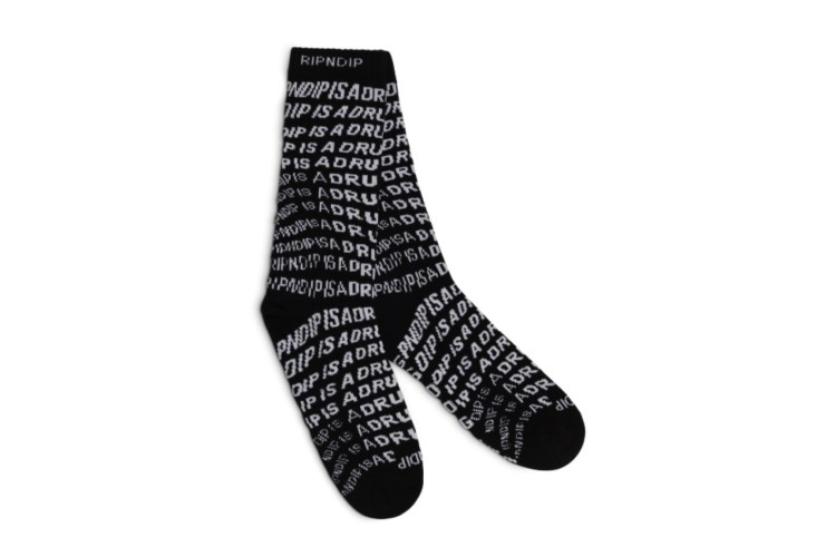 Rip N Dip Drugs From God Socks - Black