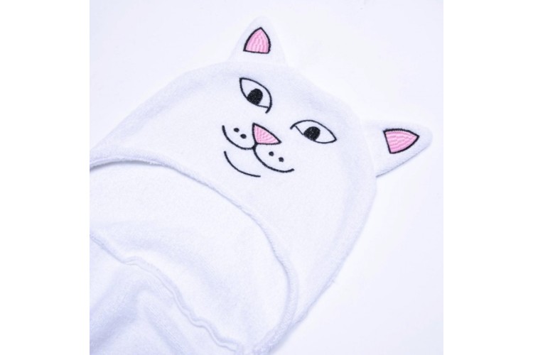 Rip N Dip Lord Nerm Hooded Bath Towel White