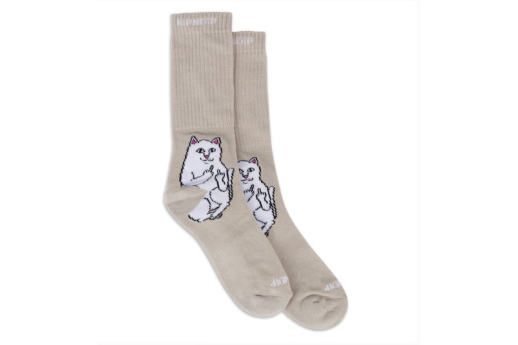 Rip N Dip Lord Nermal  Socks - Warm Grey