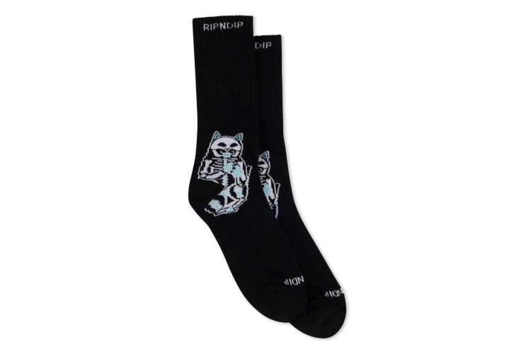 Rip N Dip Lord Skelly Socks - Black