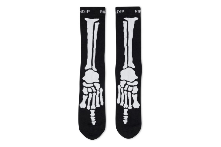 Rip N Dip Skelly Nerm Socks - Black