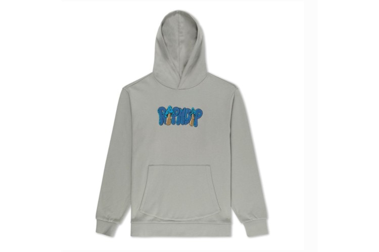 Rip N Dip Toadstool Chenille Patch Hoodie - Grey