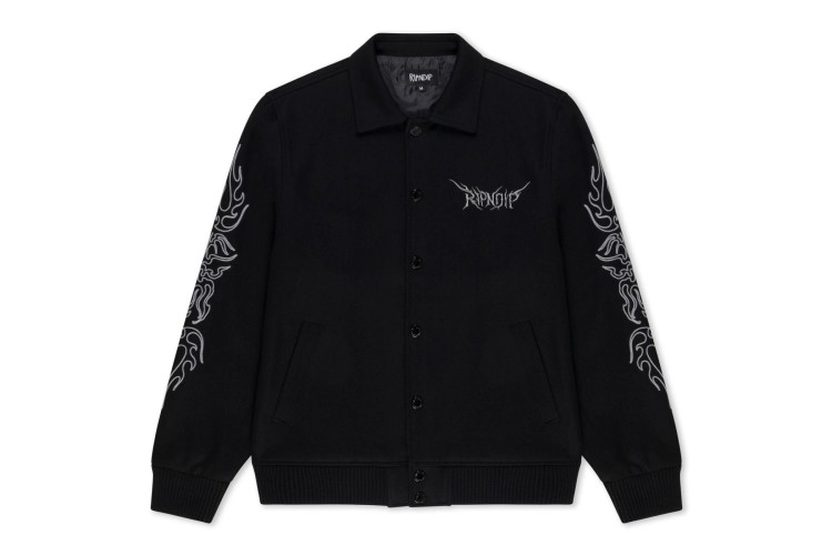 Rip N Dip Volt Varsity Jacket - Black