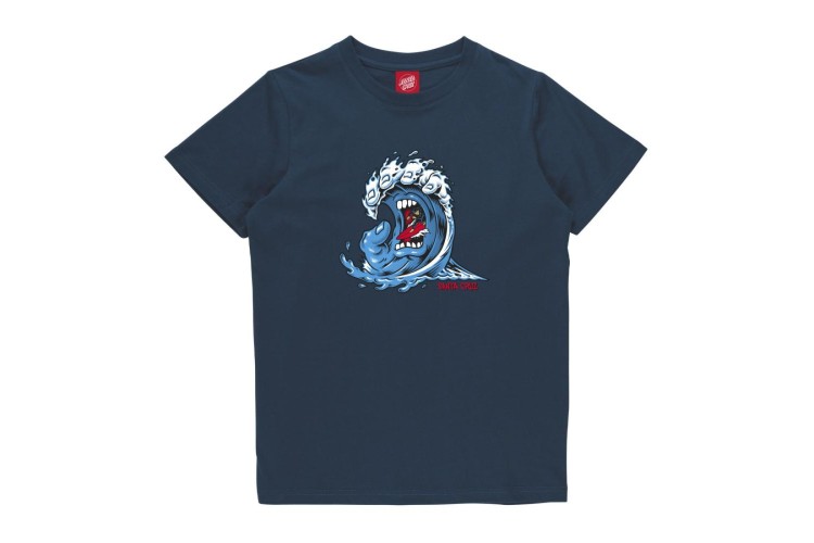 Santa Cruz Boys Screaming Wave Front T-Shirt - Tidal Teal