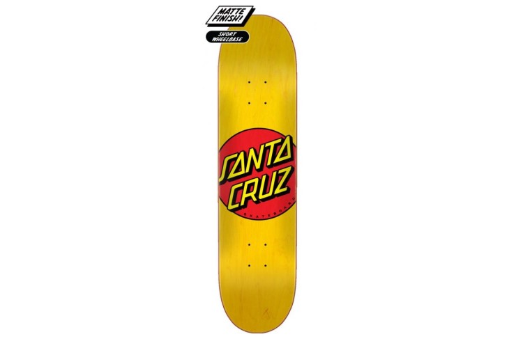 Santa Cruz Classic Dot Yellow Skateboard Deck - 7.75