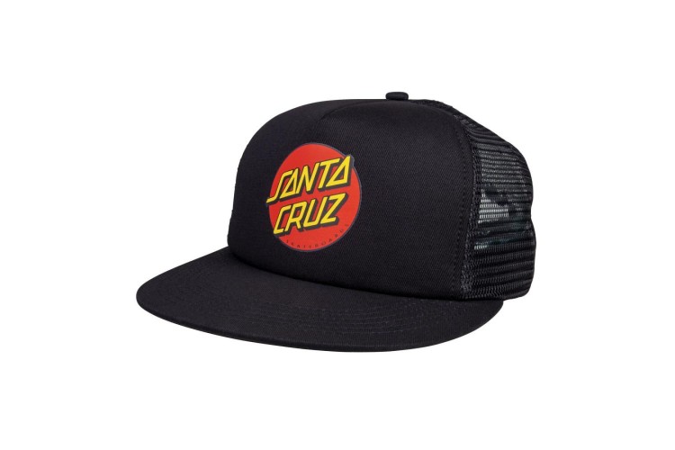 Santa Cruz Classic Dot Trucker Cap - Black/Black