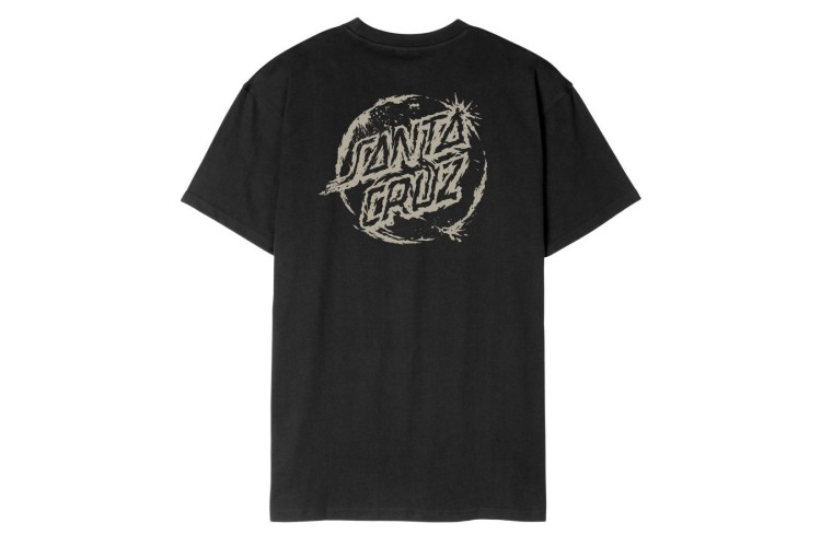 Santa Cruz Erode Dot Mono T Shirt -  Black
