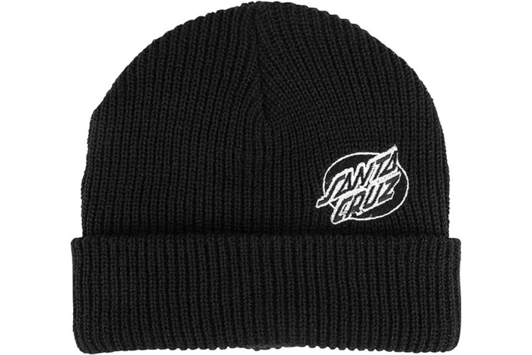 Santa Cruz Mono Lined Oval Dot Beanie - Black