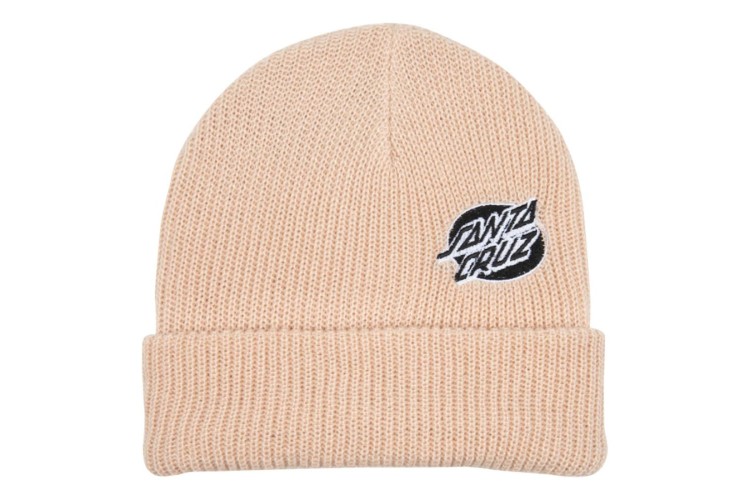 Santa Cruz Mono Lined Oval Dot Beanie - Chalk