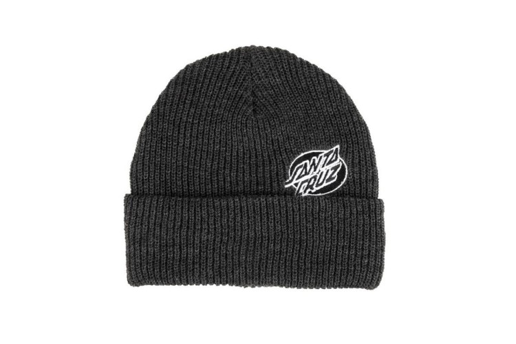 Santa Cruz Mono Lined Oval Dot Beanie - Heather Grey