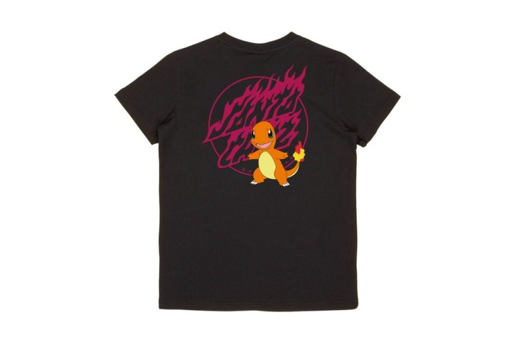 Santa Cruz X Pokemon Boys Fire Type 1 T-Shirt - Black