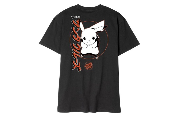 Santa Cruz X Pokemon SC Pikachu S/S T-Shirt - Black