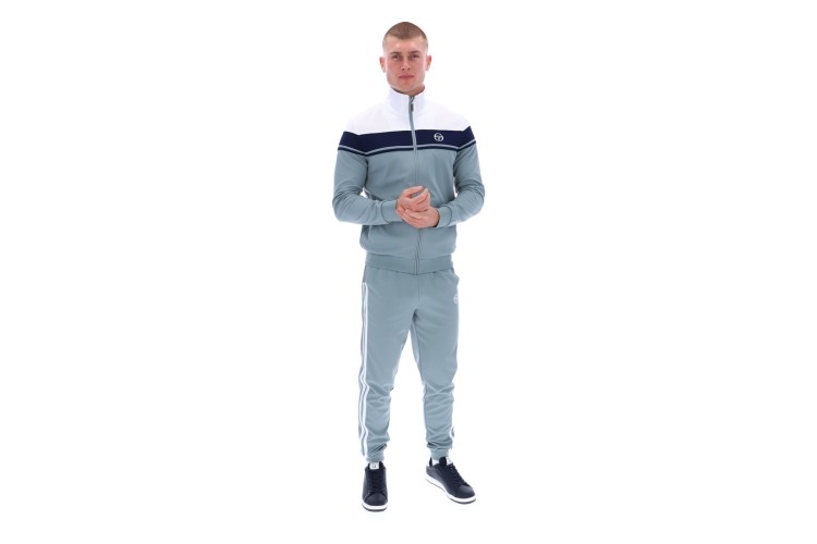 Sergio Tacchini Damarindo Track Suit - White/MaritimeBlue/Lead
