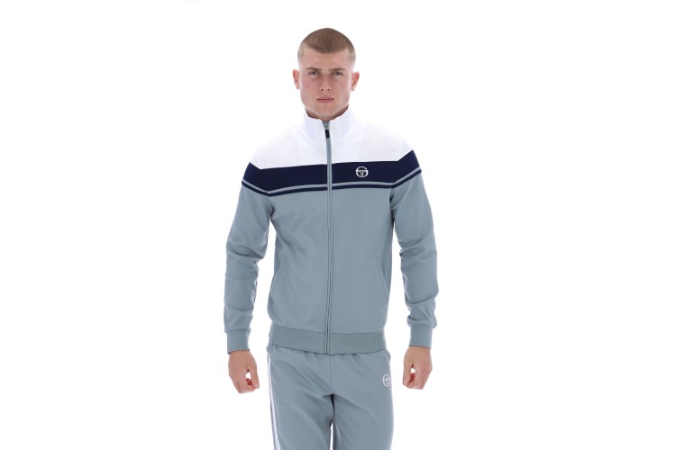Sergio Tacchini Damarindo Track Top - White/MaritimeBlue/Lead