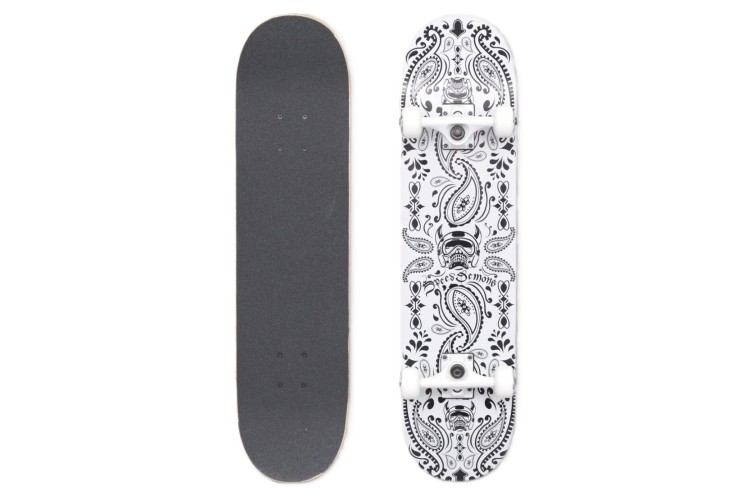 Speed Demons Bandana Complete Skateboard - Black/White
