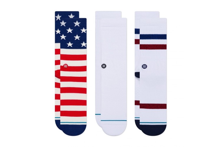 Stance Americana 3 Pack Socks - Multi Coloured